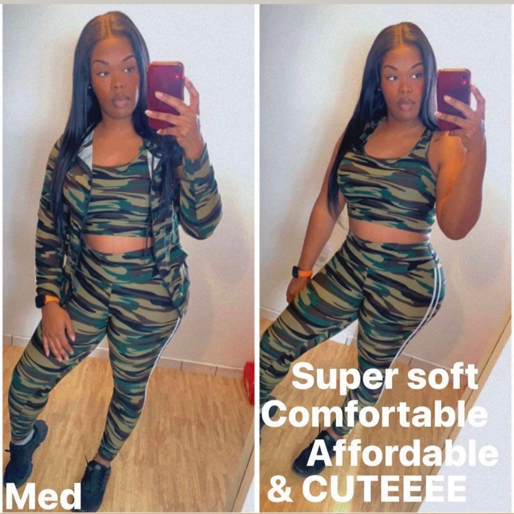 Camo three piece set super soft and stretchy